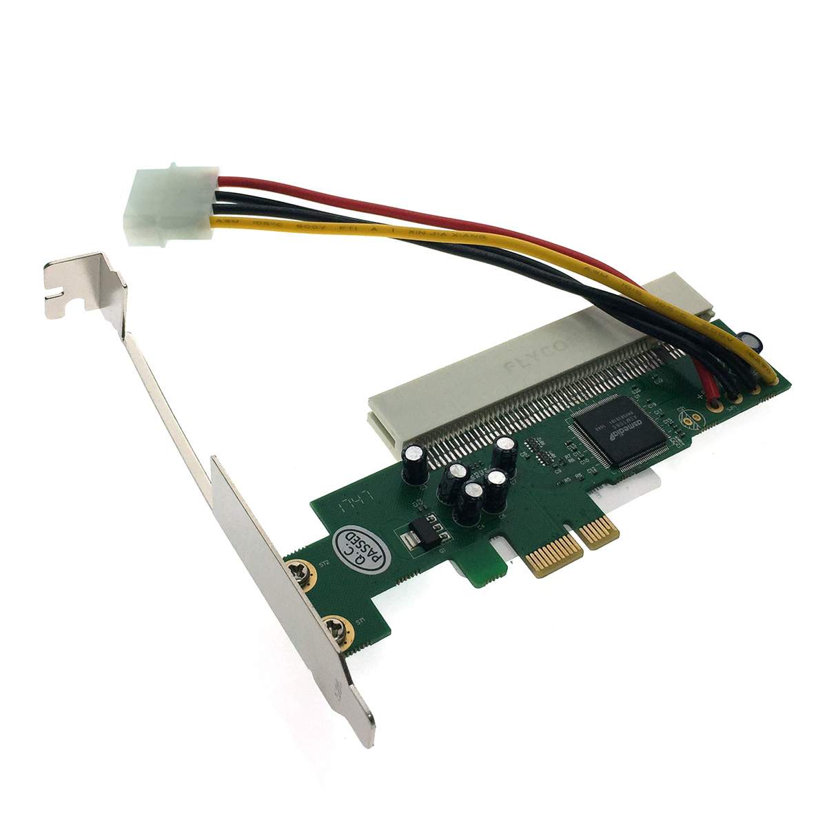 Адаптер PCI-E x1 male to PCI female 4 pin power, EPCIF-PCIM4pAd