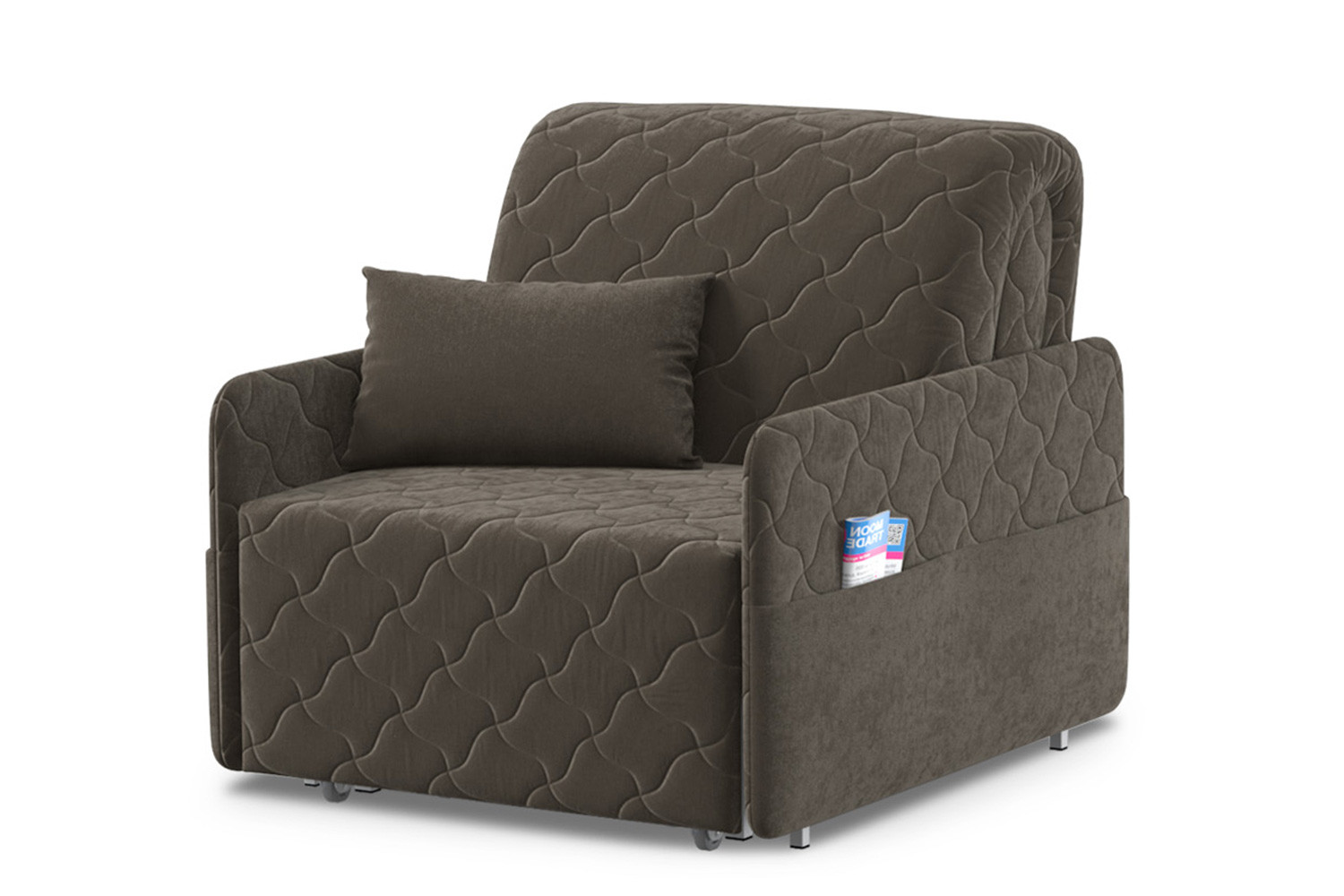 Кресло-кровать Hoff Бостон 80338575, коричневый/натуральный/серый