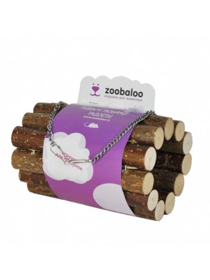 Тоннель для грызунов Zoobaloo из орешника на цепи, 10х10х18 см