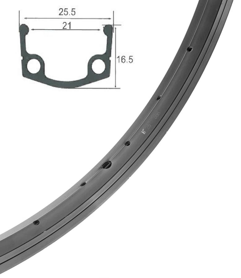 Обод 26" HLQC-10A-1 14Gх36Н алюм., черный, фрезер./330129 - купить в NovaSport, цена на Мегамаркет