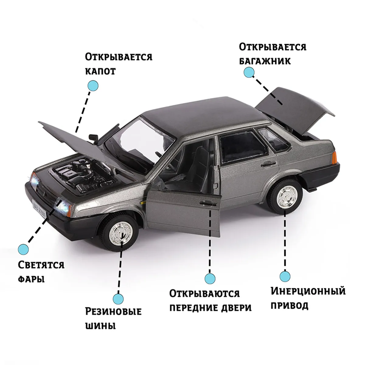 Купить машинка Автопанорама металлическая ВАЗ 21099 1:22 JB1200154, цены на  Мегамаркет