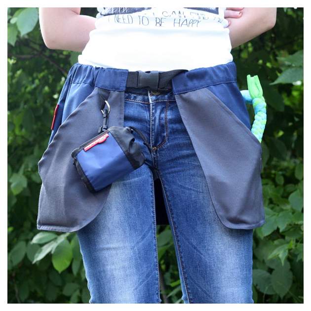 Сумка для лакомств OSSO Fashion полиэстер, размер S-M, с карманом, синий