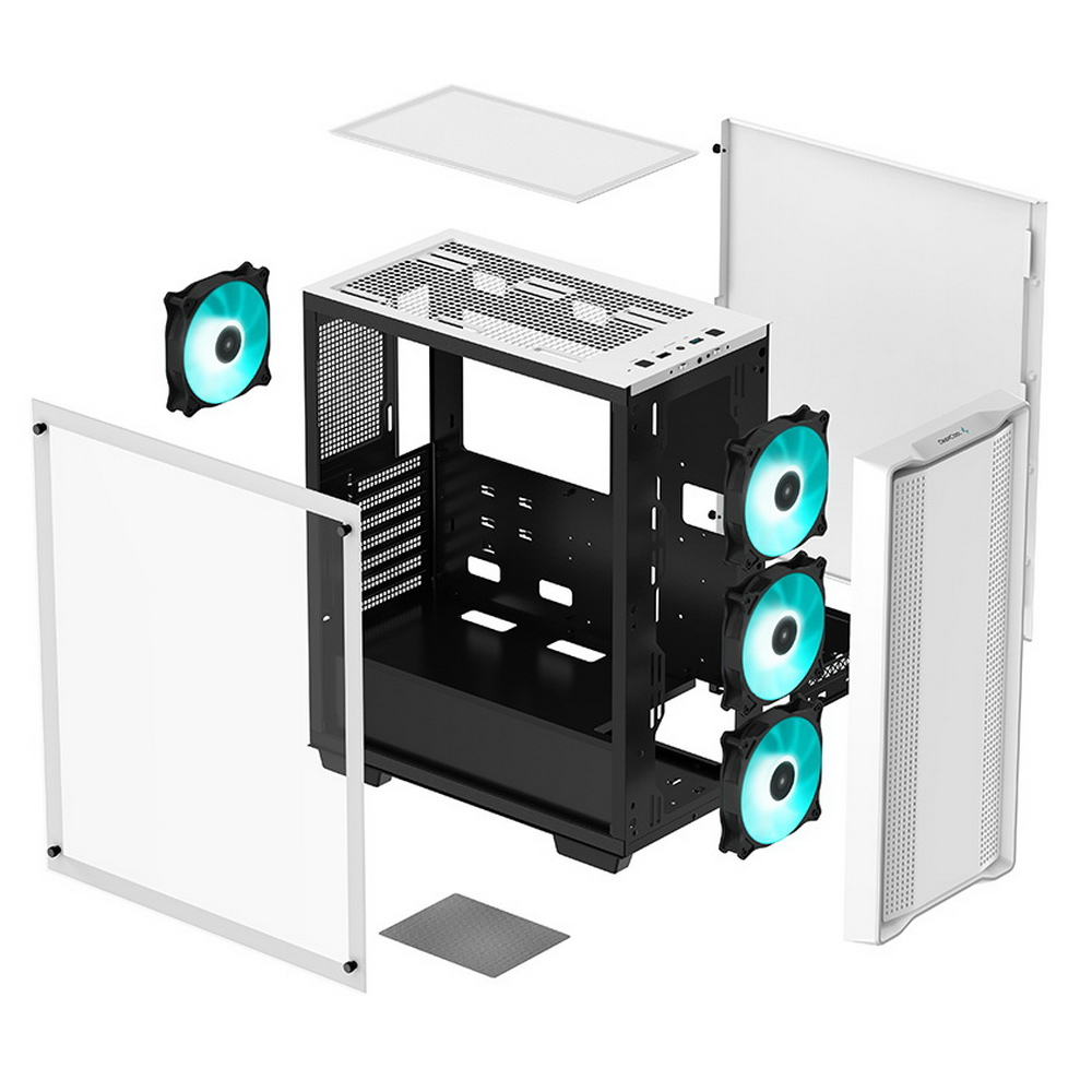 Deepcool cc560 как снять переднюю крышку Корпус компьютерный DEEPCOOL CC560 (R-CC560-WHGAA4-G-1) White - отзывы покупател