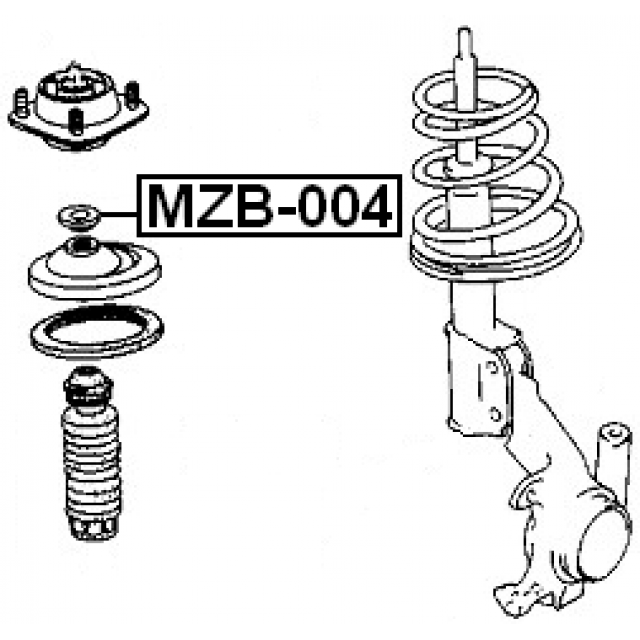 Подшипник опоры аммортизатора FEBEST MZB-004