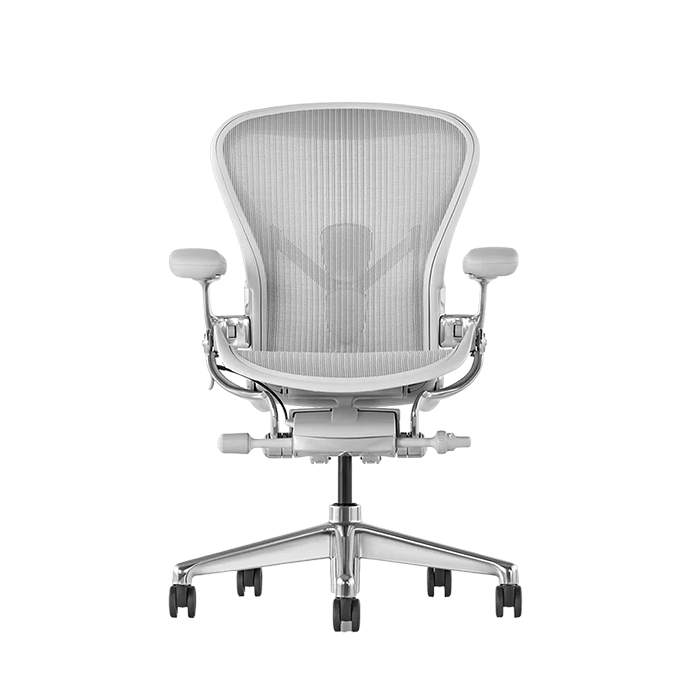 Кресло Herman Miller Aeron Mineral / Polished Aluminum, размер C - купить в Москве, цены на Мегамаркет | 600018436819