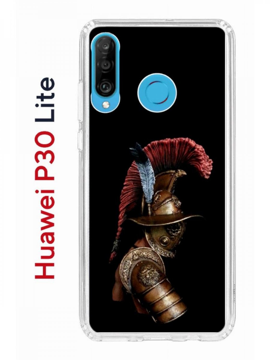 Чехол для смартфона Huawei P30 Lite КRUЧЕ Print прозрачный с принтом,  купить в Москве, цены в интернет-магазинах на Мегамаркет