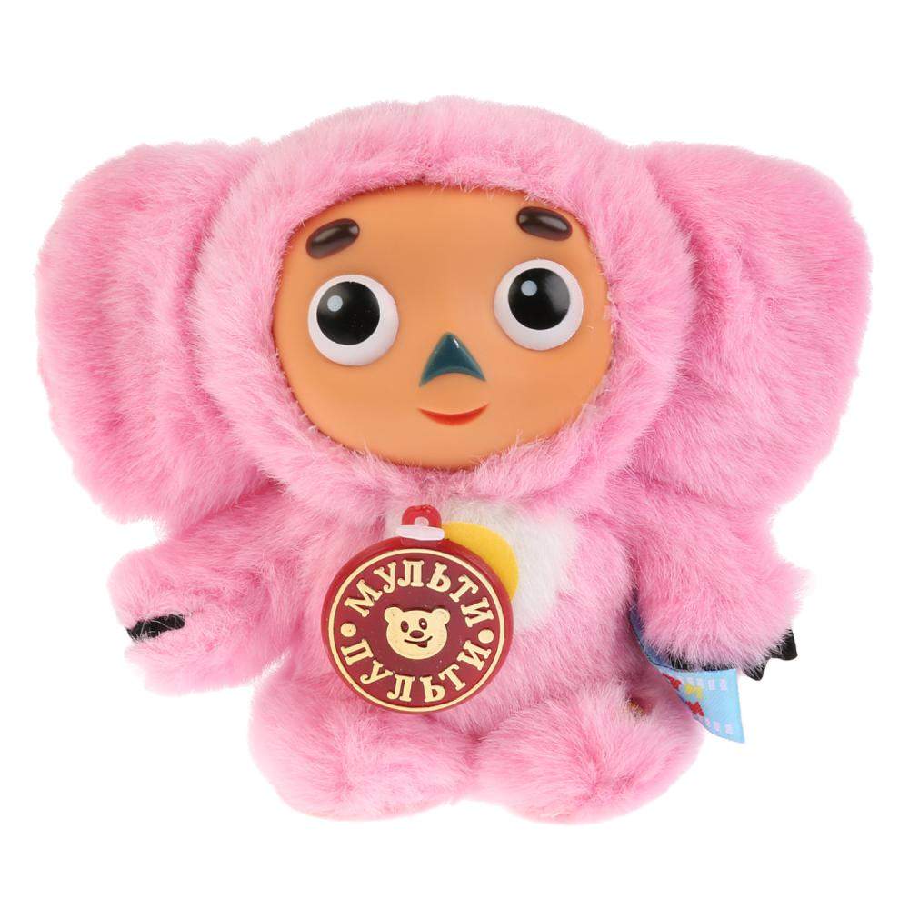 Мульти-Пульти Озвученная мягкая игрушка - Чебурашка, розовый, 14 см