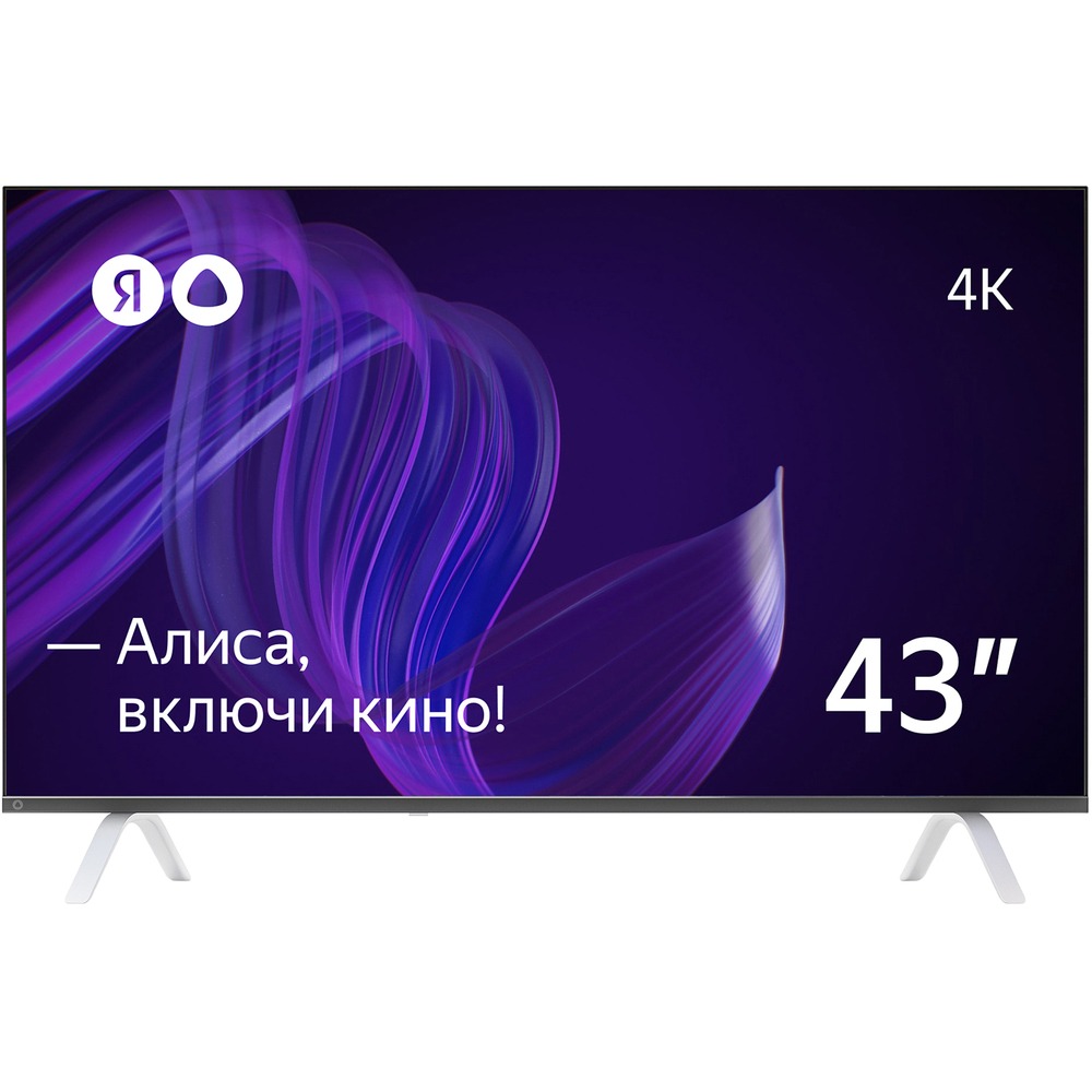 Телевизор Яндекс YNDX-00071, 43"(109 см), UHD 4K, купить в Москве, цены в интернет-магазинах на Мегамаркет