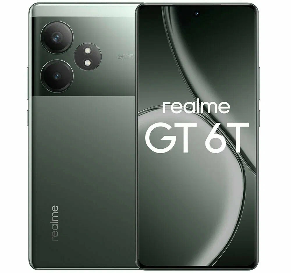 Смартфон Realme GT 6T 12/256GB Зеленый туман (rmx3853) – купить в Москве, цены в интернет-магазинах на Мегамаркет