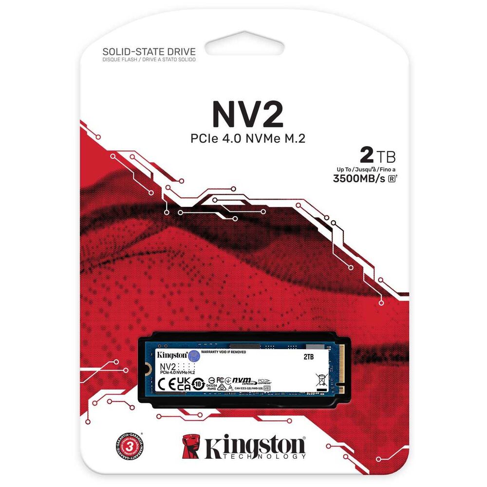 SSD накопитель Kingston NV2 M.2 2280 2 ТБ SNV2S/2000G - купить в Москве,  цены в интернет-магазинах Мегамаркет