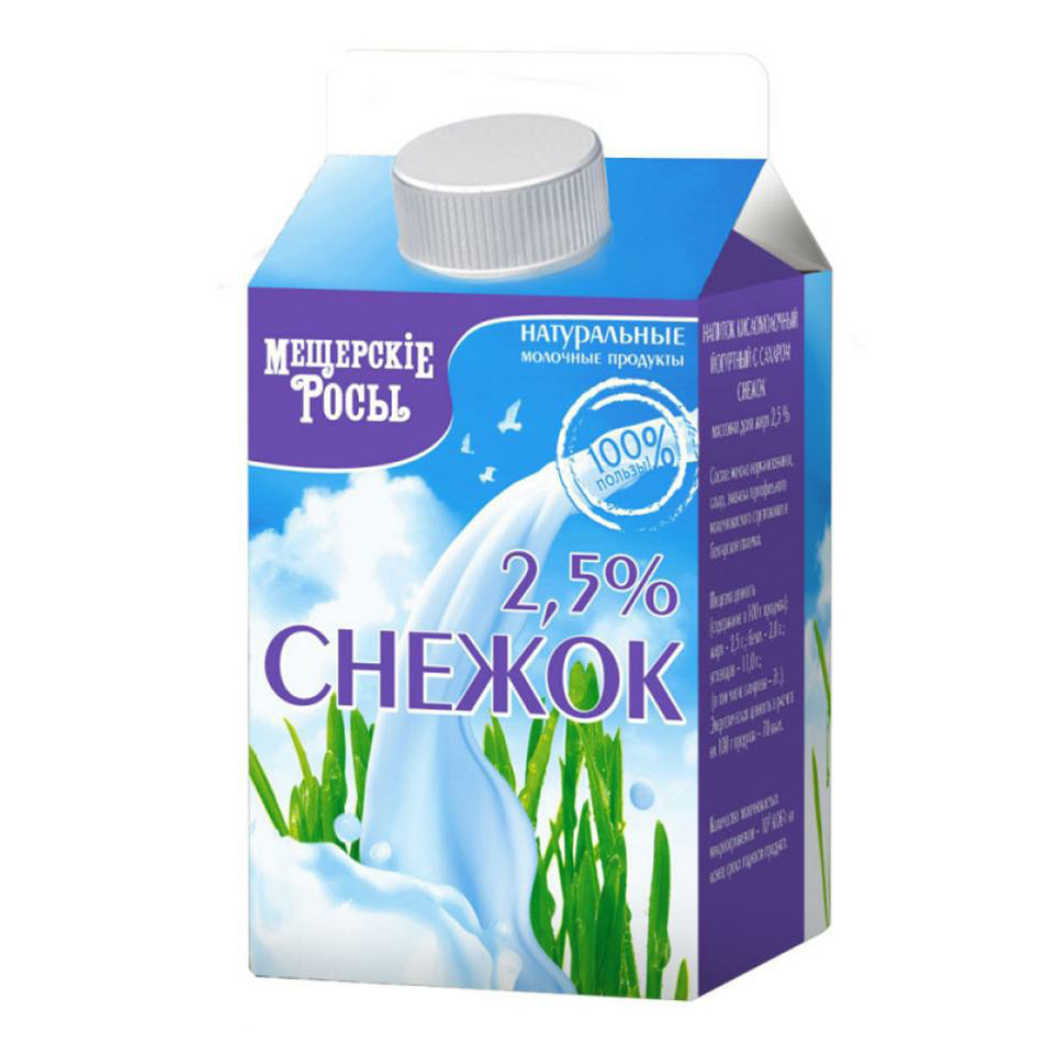 Кефир Снежок 2,5% - рейтинг 3,32 по отзывам экспертов ☑ Экспертиза состава и про