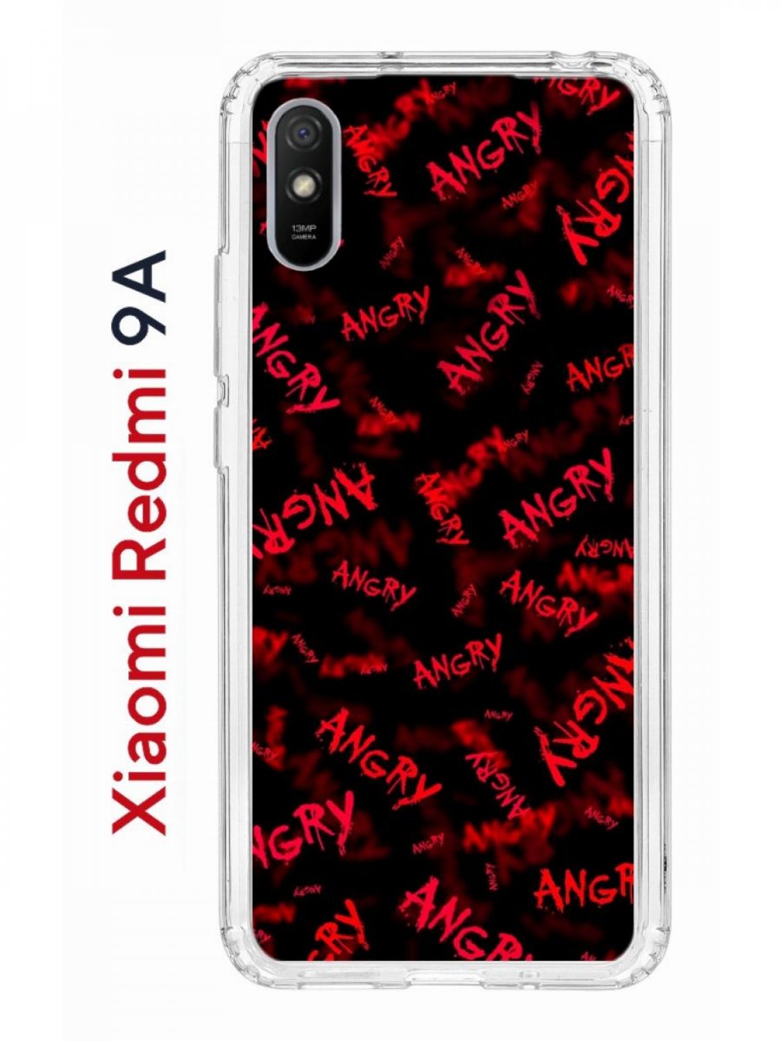 Чехол на Redmi 9A с принтом Kruche Print Angry,противоударный бампер,с  защитой камеры, купить в Москве, цены в интернет-магазинах на Мегамаркет