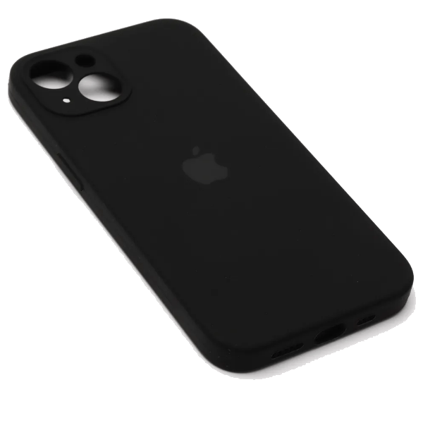 Чехол iPhone 14 Silicon Сase APL WS (закрытый низ+камера) с лого, черный - купить в Быстрая Доставка, цена на Мегамаркет