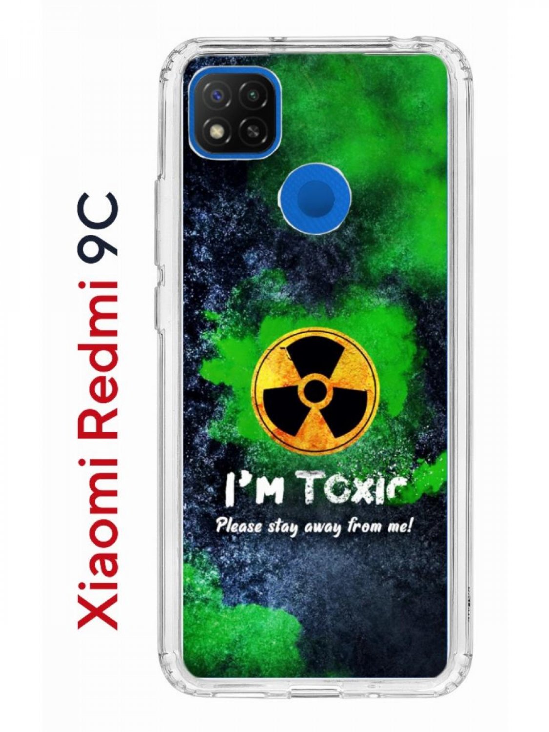 Чехол на Redmi 9C с принтом Kruche Print Toxic,противоударный бампер с  защитой камеры, купить в Москве, цены в интернет-магазинах на Мегамаркет