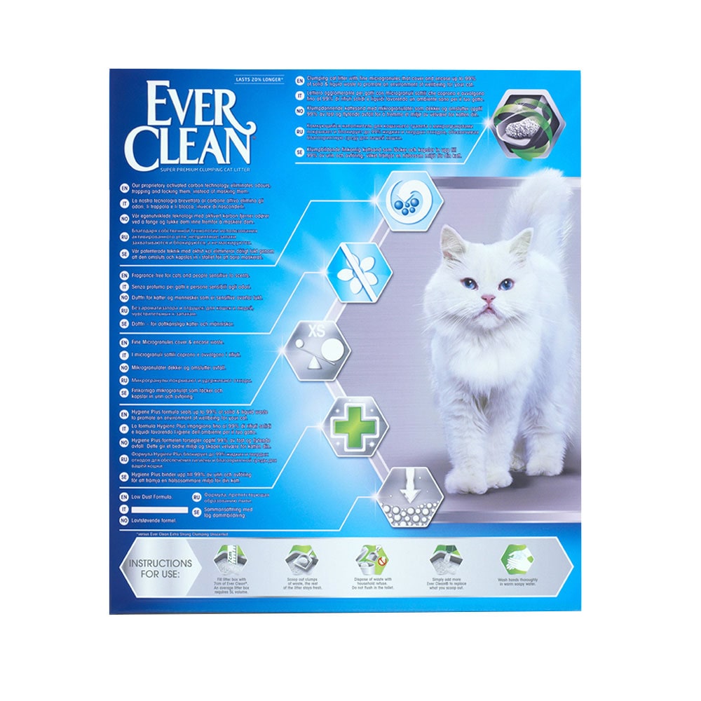 Комкующийся наполнитель для кошек Ever Clean Total Cover бентонитовый, 10 кг, 10 л