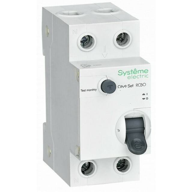 Systeme electric C9D34616 City9 Set Авт. выкл. диф. тока (АВДТ) 1P+N С 16А 4.5kA 30мА Тип- купить в интернет-магазине, цены на Мегамаркет