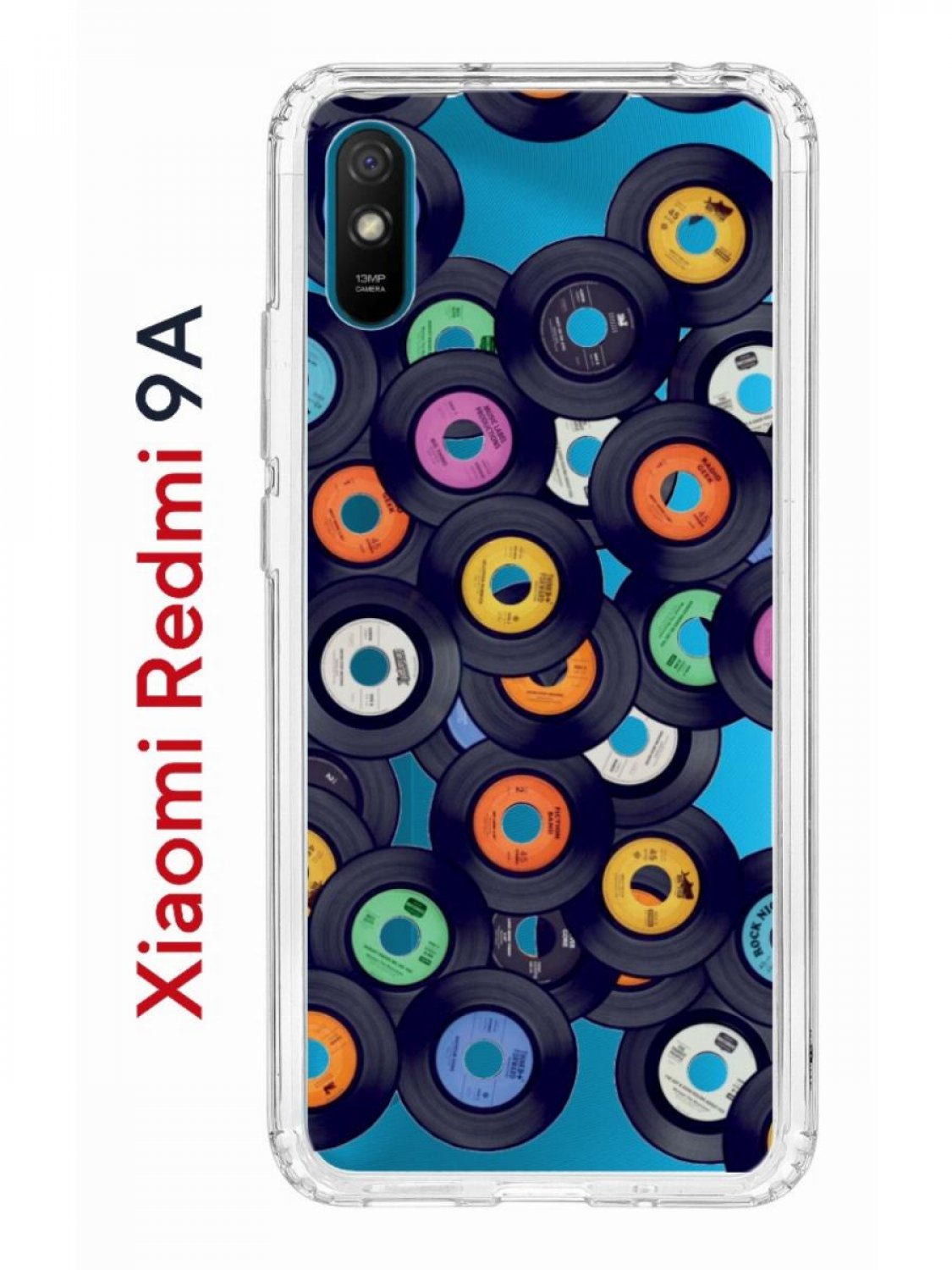 Чехол на Redmi 9A Kruche Print Виниловые пластинки,противоударный бампер,с  защитой камеры – купить в Москве, цены в интернет-магазинах на Мегамаркет