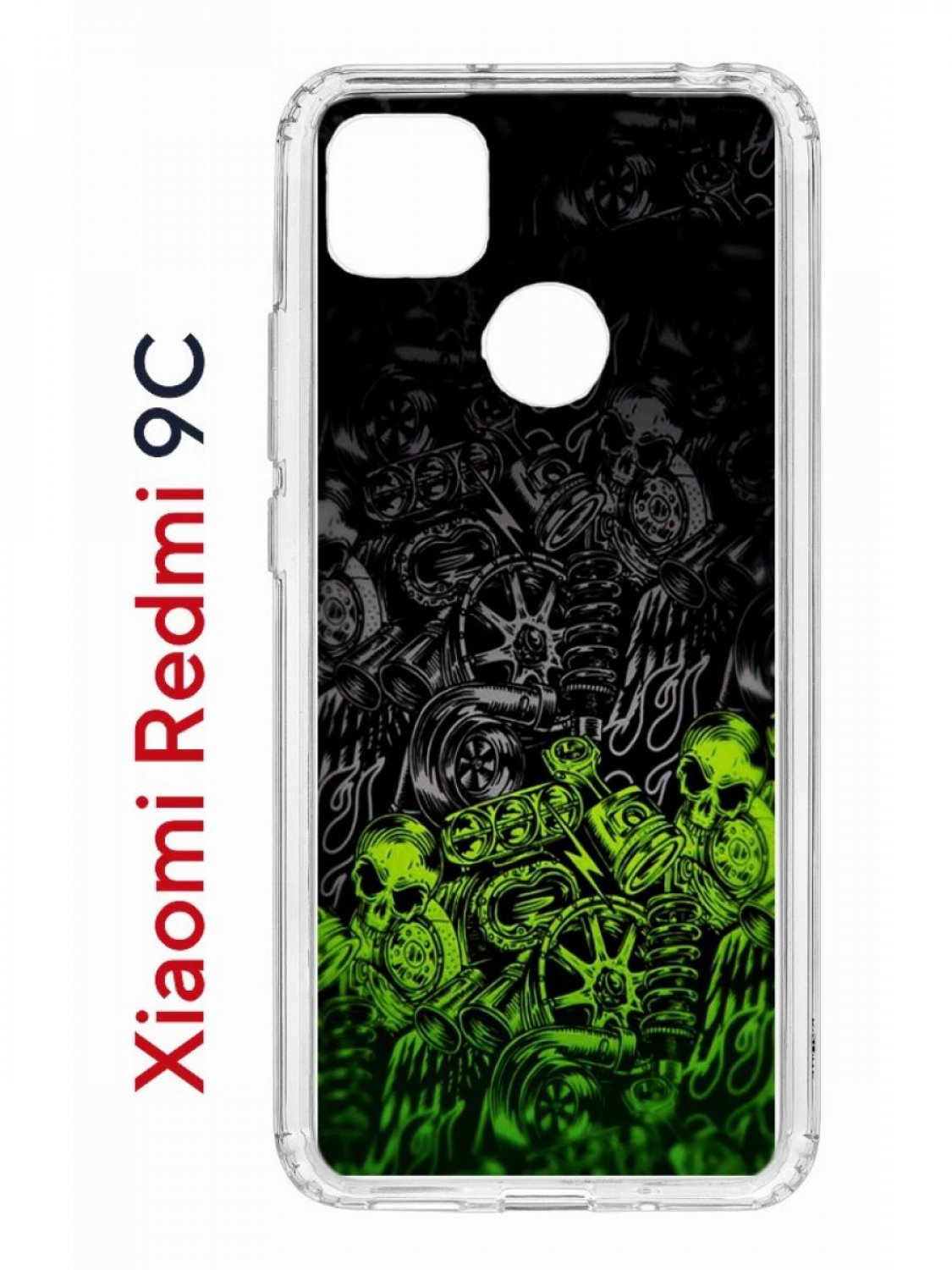 Чехол на Redmi 9C с принтом Kruche Print Garage,противоударный бампер с  защитой камеры, купить в Москве, цены в интернет-магазинах на Мегамаркет