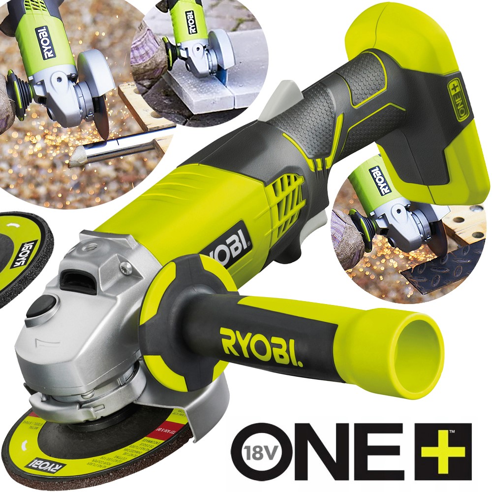 Акк. угловая шлифовальная машина Ryobi R18AG0 18V 5133001903 БЕЗ  АККУМУЛЯТОРА И З/У купить в интернет-магазине, цены на Мегамаркет