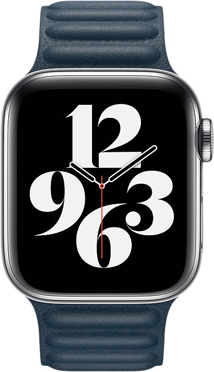 Ремешок Apple для смарт-часов Apple Watch 44mm Baltic Blue Leather Link Large (MY9L2ZM/A)