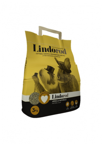 Наполнитель Lindocat LINDO ROD, для грызуны впитывающий, натуральный состав, 3кг