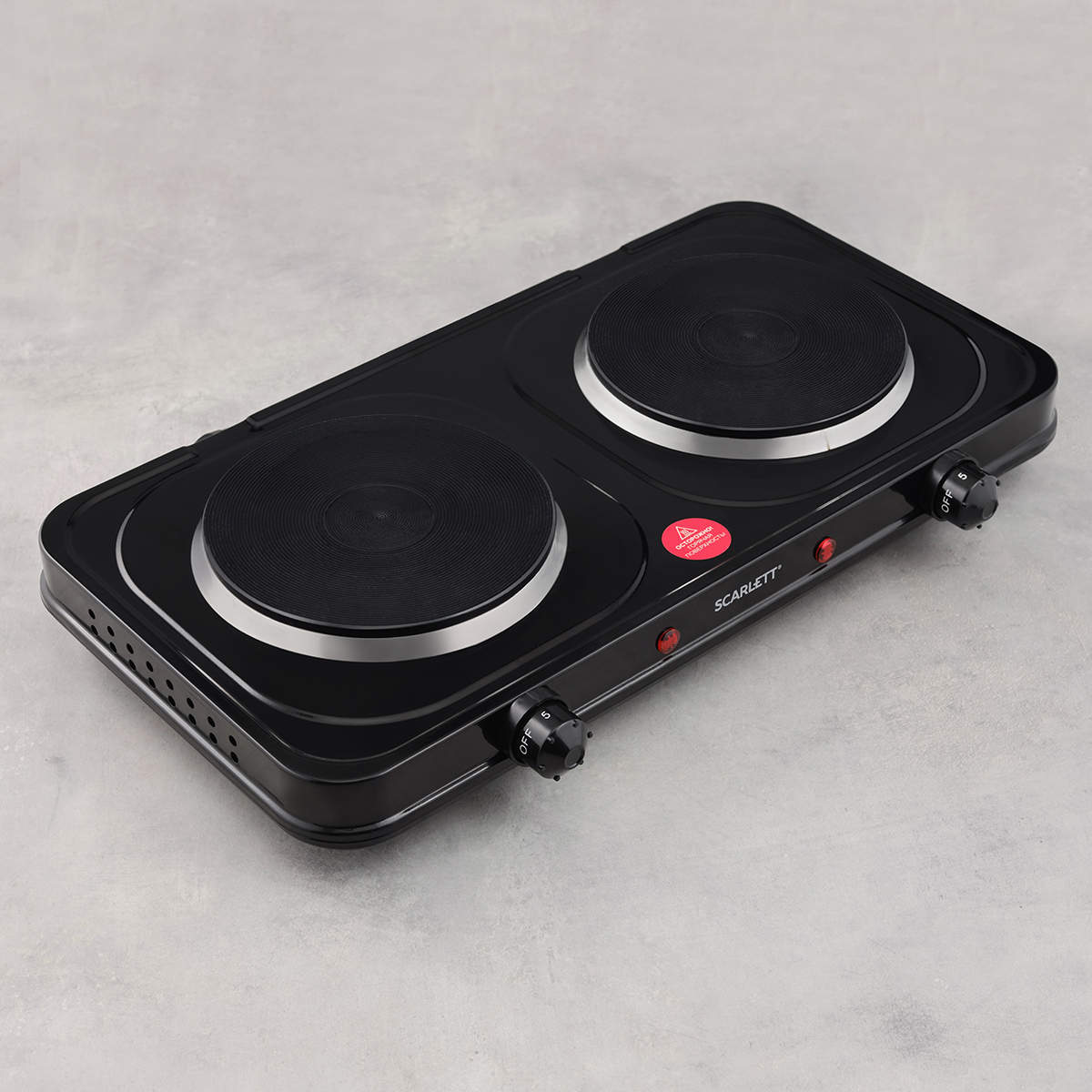 Настольная электрическая плитка Scarlett SC-HP700S32 Black, купить в ...