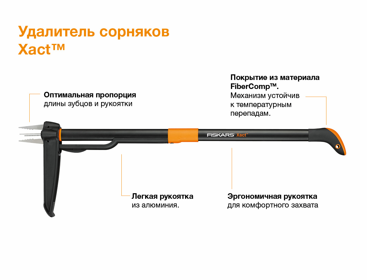 Удалитель сорняков Fiskars Xact 1020126