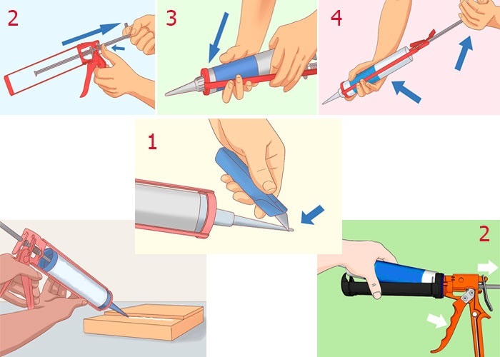 Как пользоваться силиконовым герметиком с пистолетом на кухне
