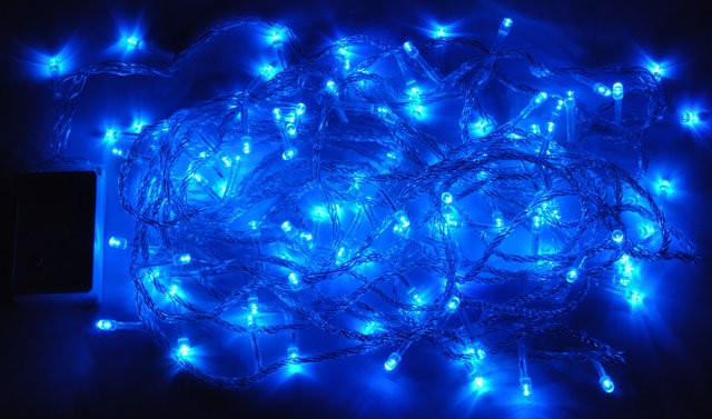 Световая гирлянда новогодняя Нить 104936 21 м синий
