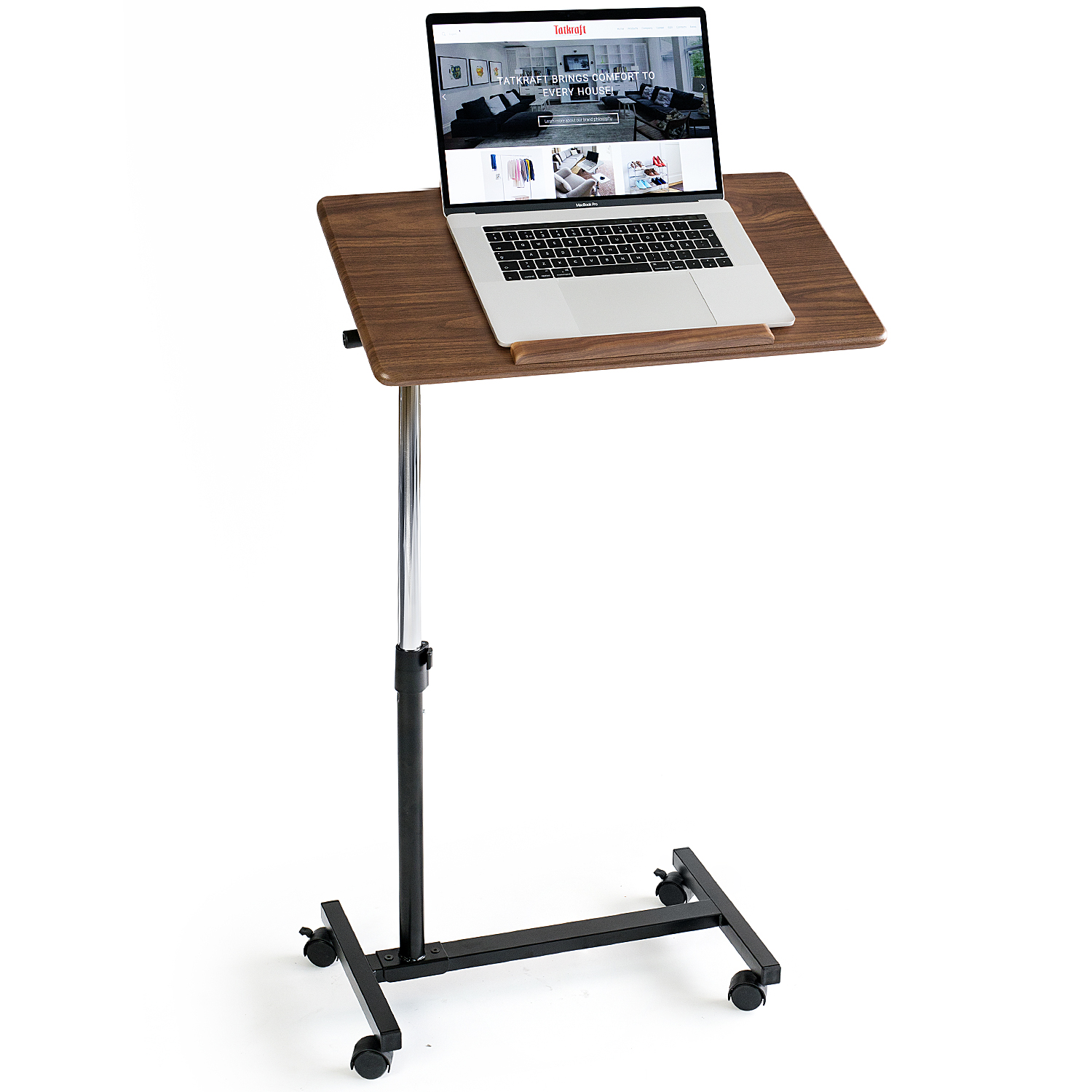 Стол для ноутбука Tatkraft Gain на колесах, 60x34х96 см