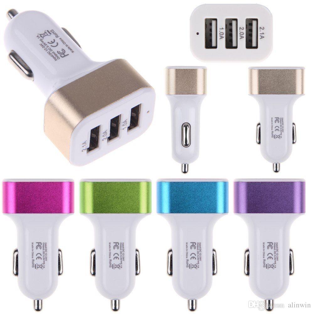 Купить зарядка от прикуривателя с 3 входами для USB, желтая, CarBull  USB-05, цены на Мегамаркет | Артикул: 600003847632