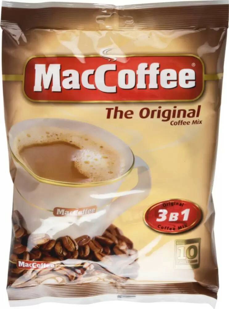 Купить кофейный напиток MacCoffee Мак 3в1 Оригинал, 100 шт по 20 г, цены на Мегамаркет | Артикул: 100050492646