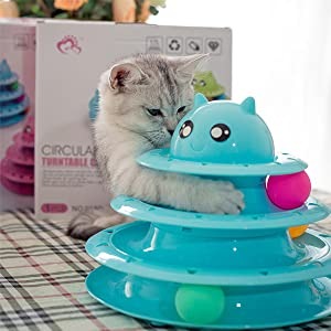 Трек для кошек ZOOWELL пластик, голубой, 24.5 см, 1 шт