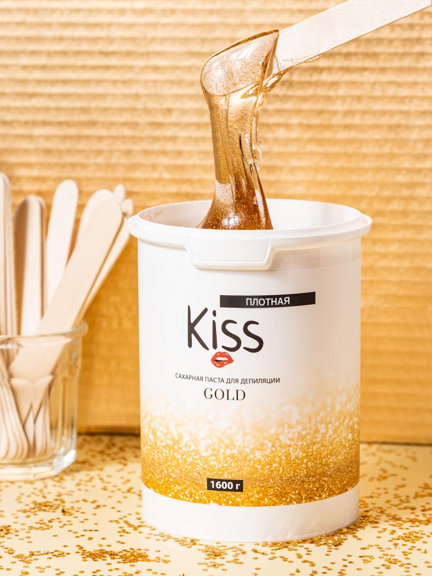 Сахарная паста для депиляции kiss gold плотная 1600 г – купить в Москве,  цены в интернет-магазинах на Мегамаркет