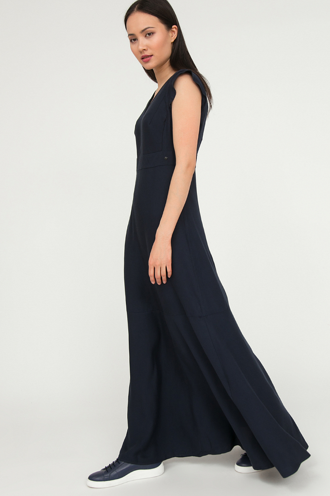 Платье женское Finn Flare S20-12088 синее 46