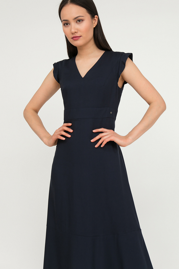 Платье женское Finn Flare S20-12088 синее 46