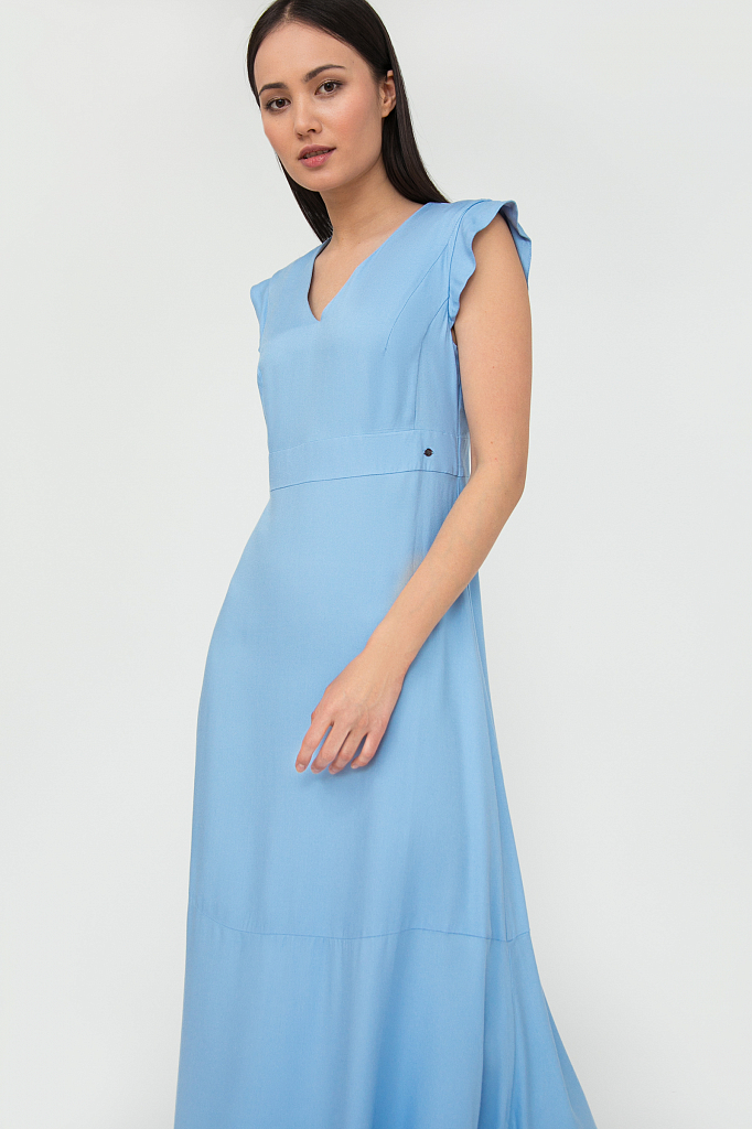 Платье женское Finn Flare S20-12088 голубое 50