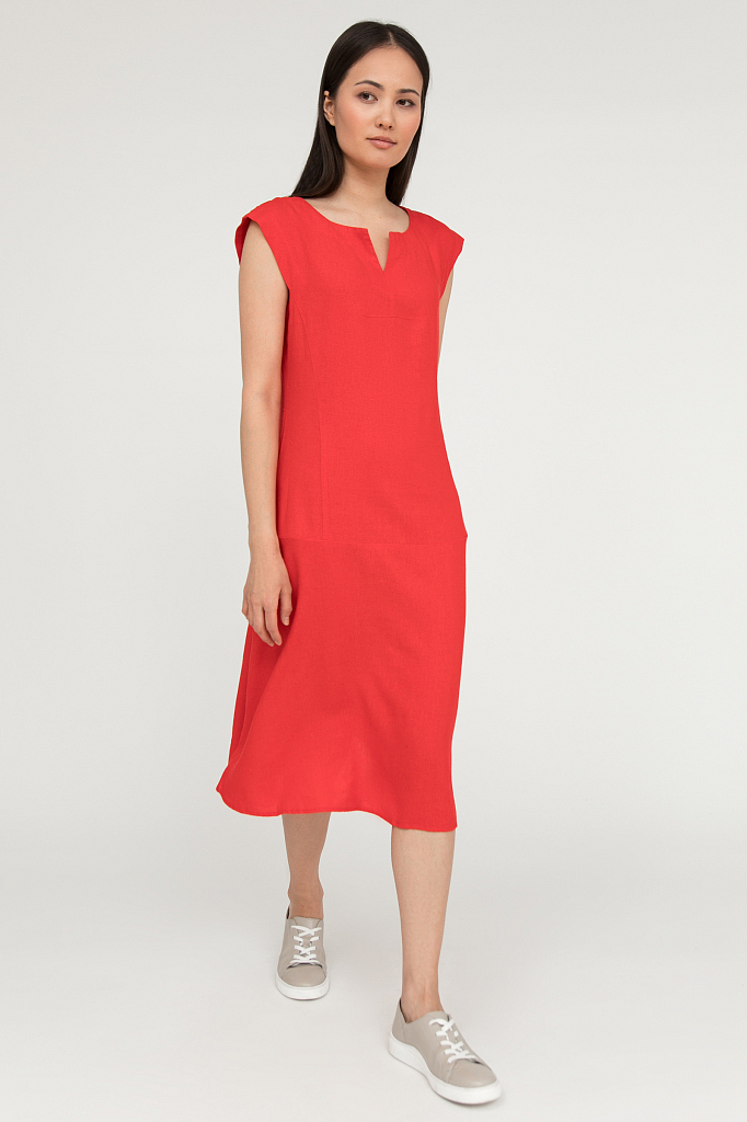 Платье женское Finn Flare S20-14054 красное XS