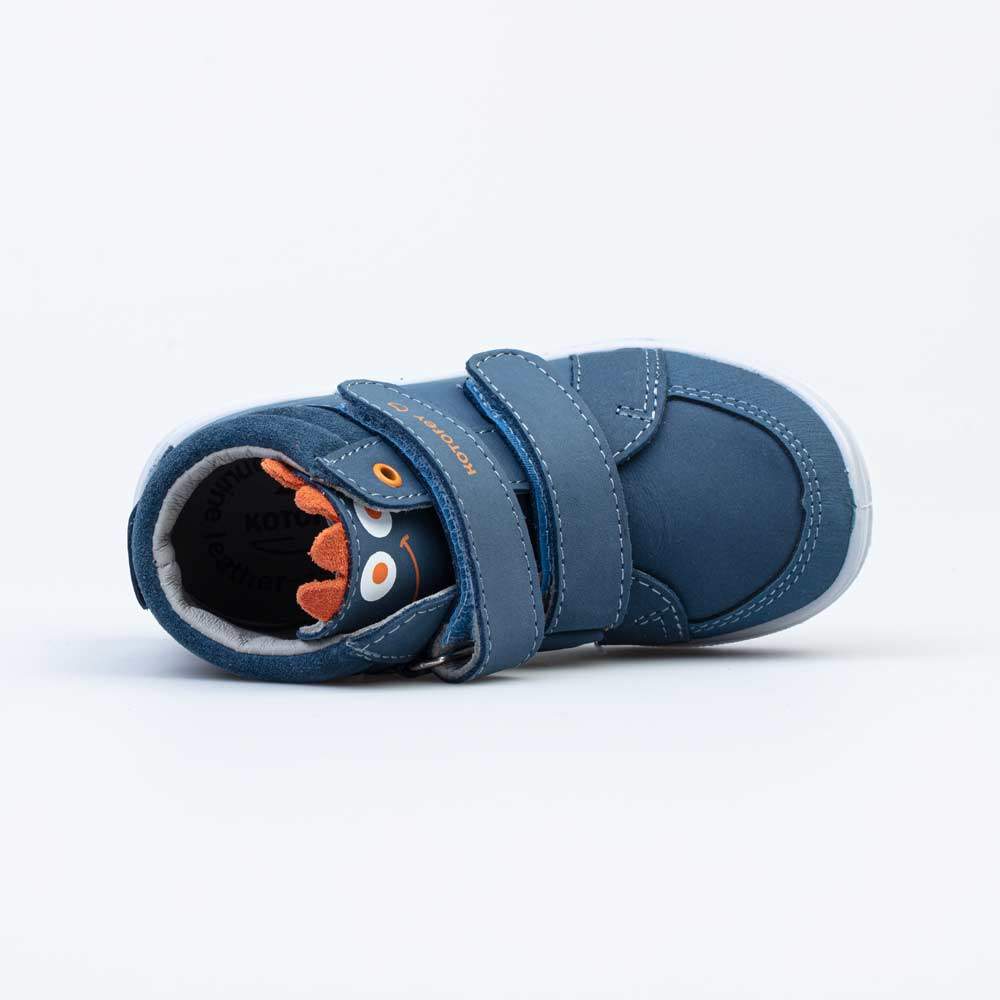 Ботинки для мальчиков Котофей цв.синий, оранжевый р.25