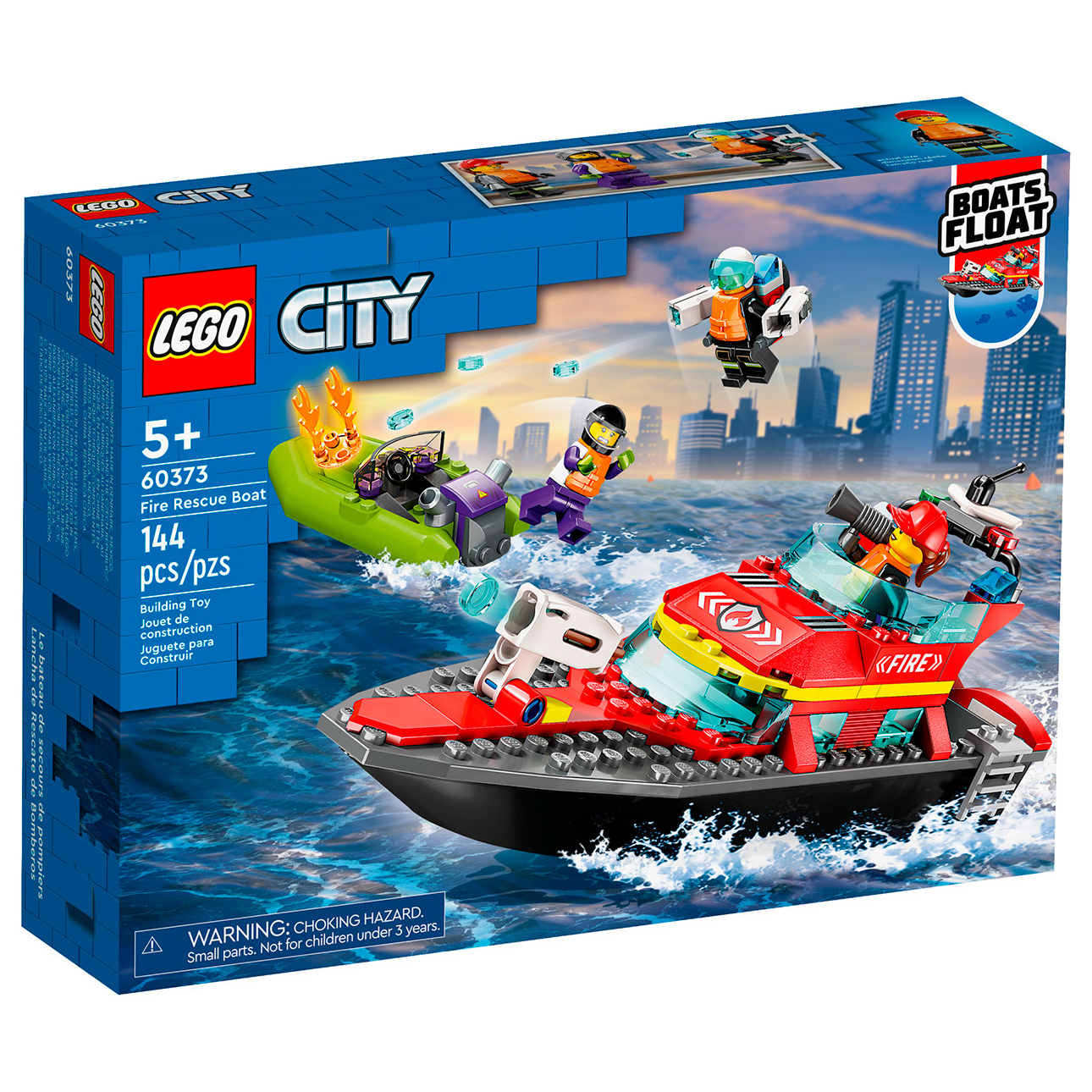 Отзывы о конструктор LEGO City Пожарная спасательная лодка, 144 детали,  60373 - отзывы покупателей на Мегамаркет | конструкторы LEGO 60373 -  600010709302