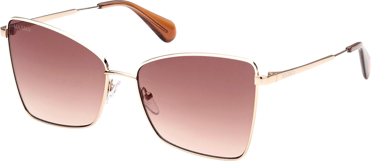 Солнцезащитные очки женские MAX & CO. MO 0027 золотистые/коричневые