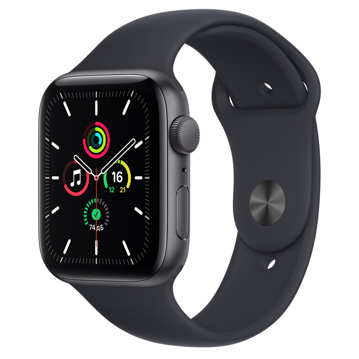 Apple Watch SE GPS 40mm Space Grey Aluminum Case with Midnight Sport Band, купить в Москве, цены в интернет-магазинах на Мегамаркет