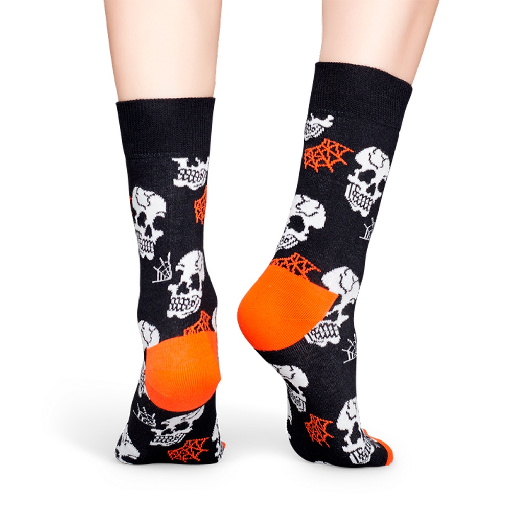 Носки Happy Socks Halloween Skull разноцветные 40-46