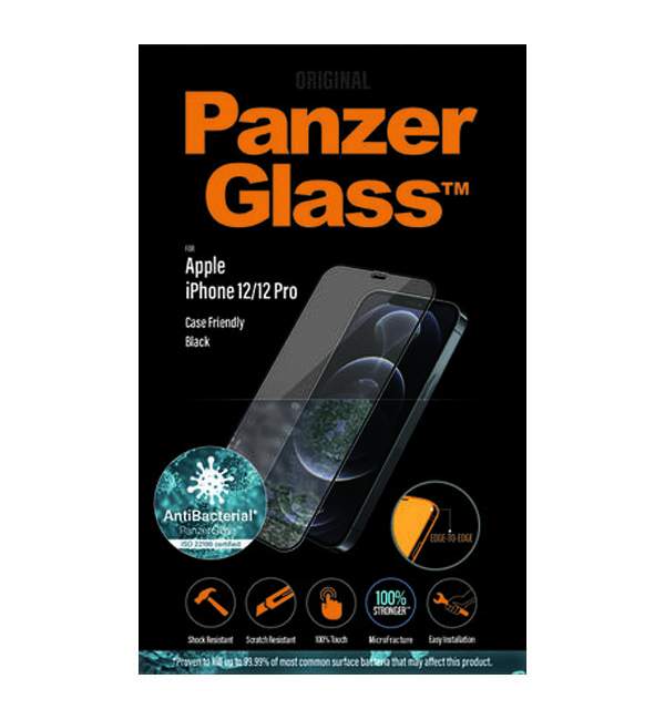 Защитное стекло AntiBacterial для Apple iPhone 12/12 Pro глянцевое