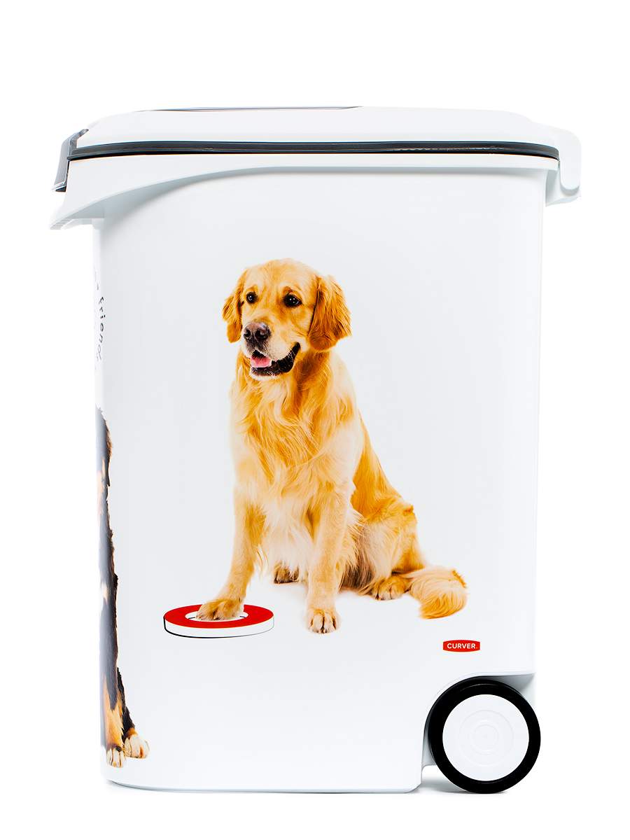 Контейнер для корма Curver PET LIFE DOG белый, 54 л, 20 кг