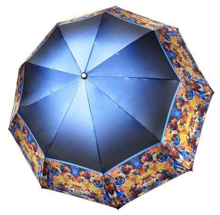 Зонт складной женский автоматический Три Слона 390-B-02 синий
