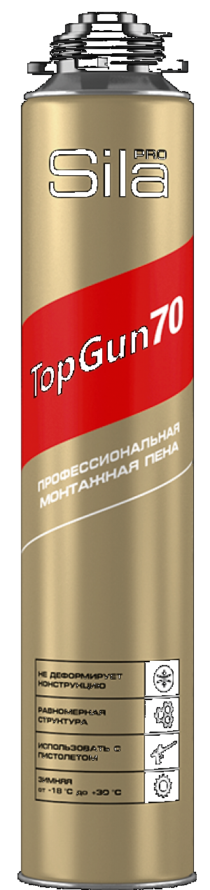 Профессиональная монтажная пена Sila Pro TopGun 70 winter, 875 мл - купить в Москве, цены на Мегамаркет