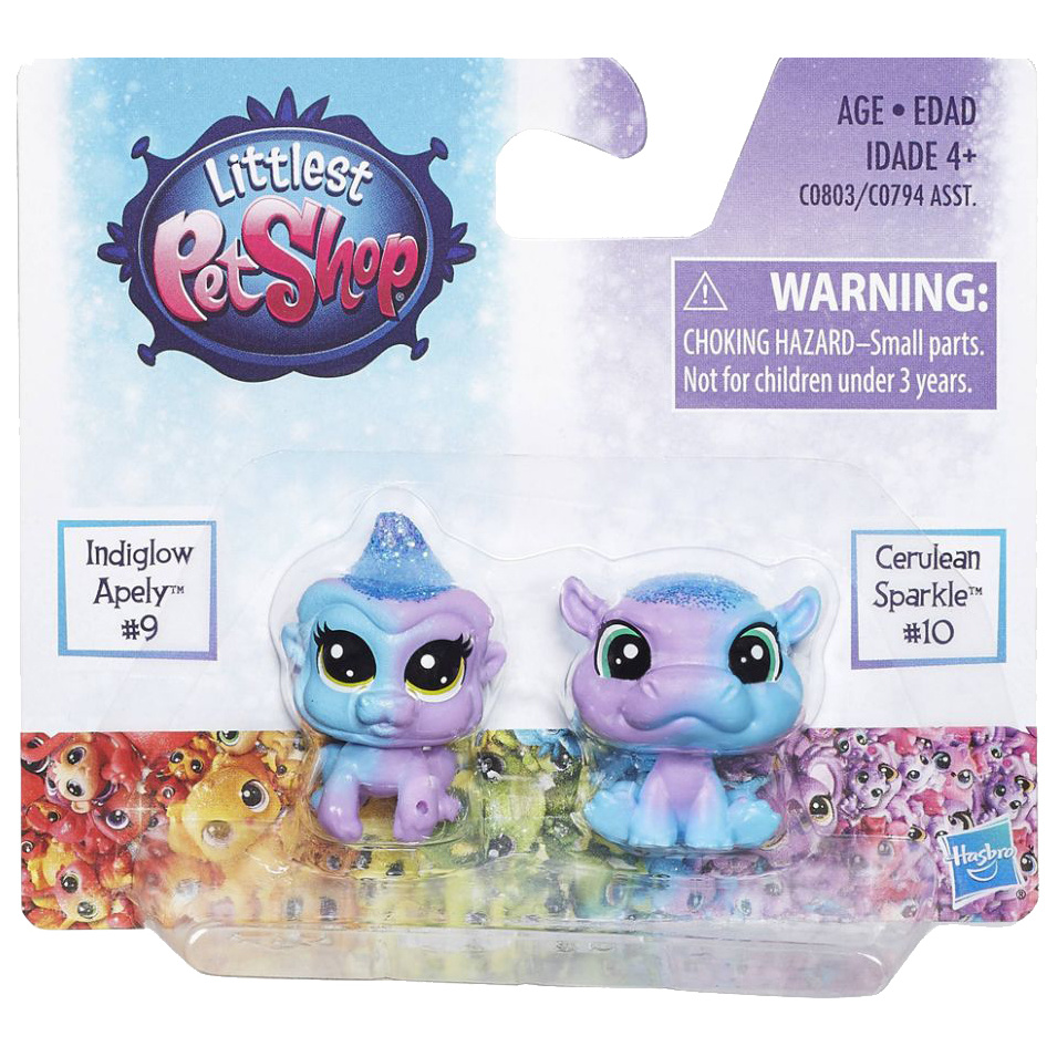 Игровой набор Littlest Pet Shop Hasbro Радужная колллекция 2 радужных пета  C0794 – купить в Москве, цены в интернет-магазинах на Мегамаркет