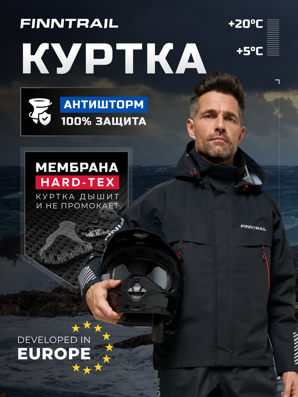 Мембранная куртка Finntrail Speedmaster, графит, размер S - купить в Москве, цены на Мегамаркет | 600018514420