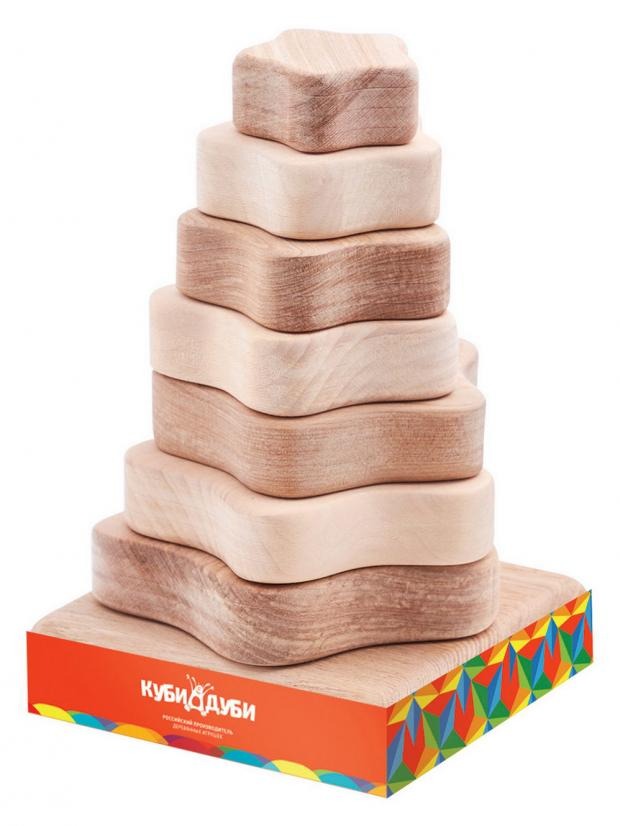 Игрушка для новорожденных Пирамидка Куби Дуби Техно деревянная в ассортименте
